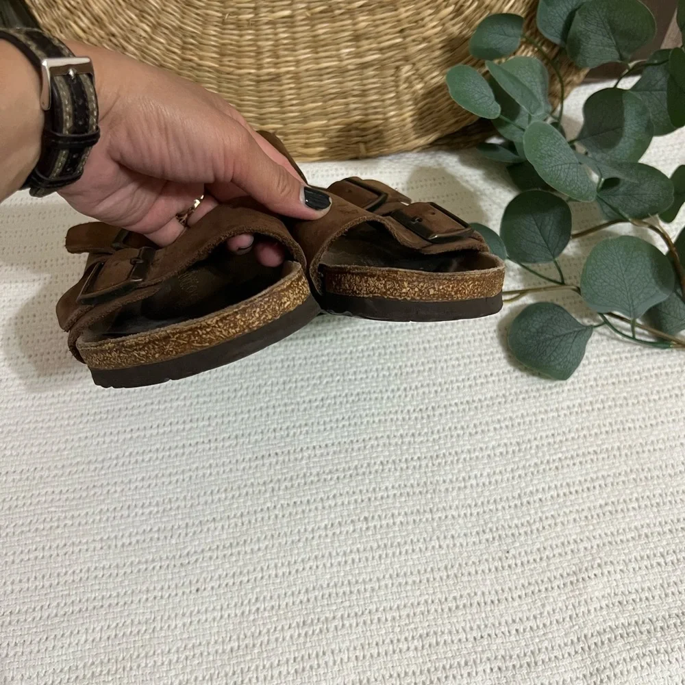 Birkenstock size 40 Brown Double Strap Sandals unisex - Picture 5 of 11